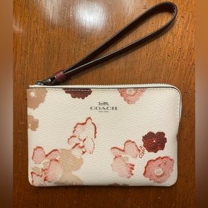 Coach floral wristlet
